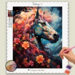 Rainbow Horse and Flowers