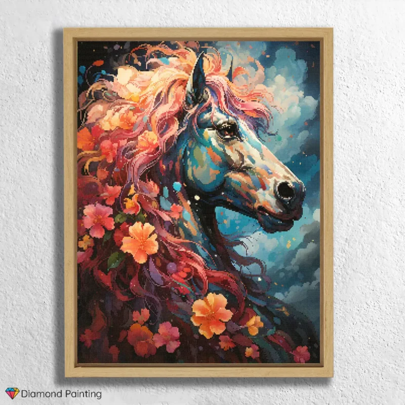 Rainbow Horse and Flowers