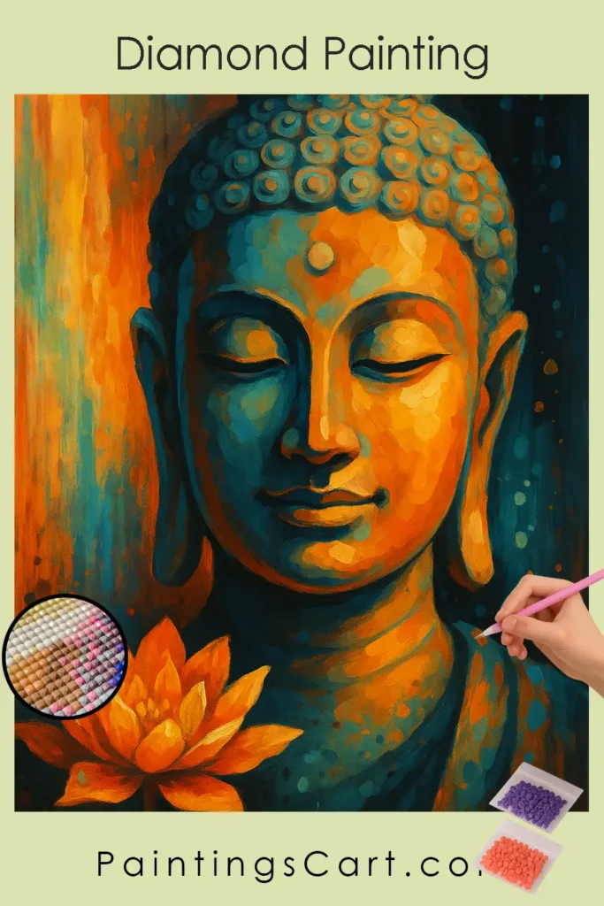 Serene Buddha med Vandlilje 1 Fredfyldt_Buddha_med_Vandlilje_pin