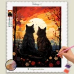 Cats Couple Watching Sun