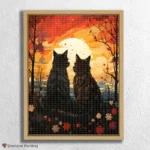 Cats Couple Watching Sun