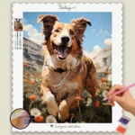 Blije Hond in de Lente