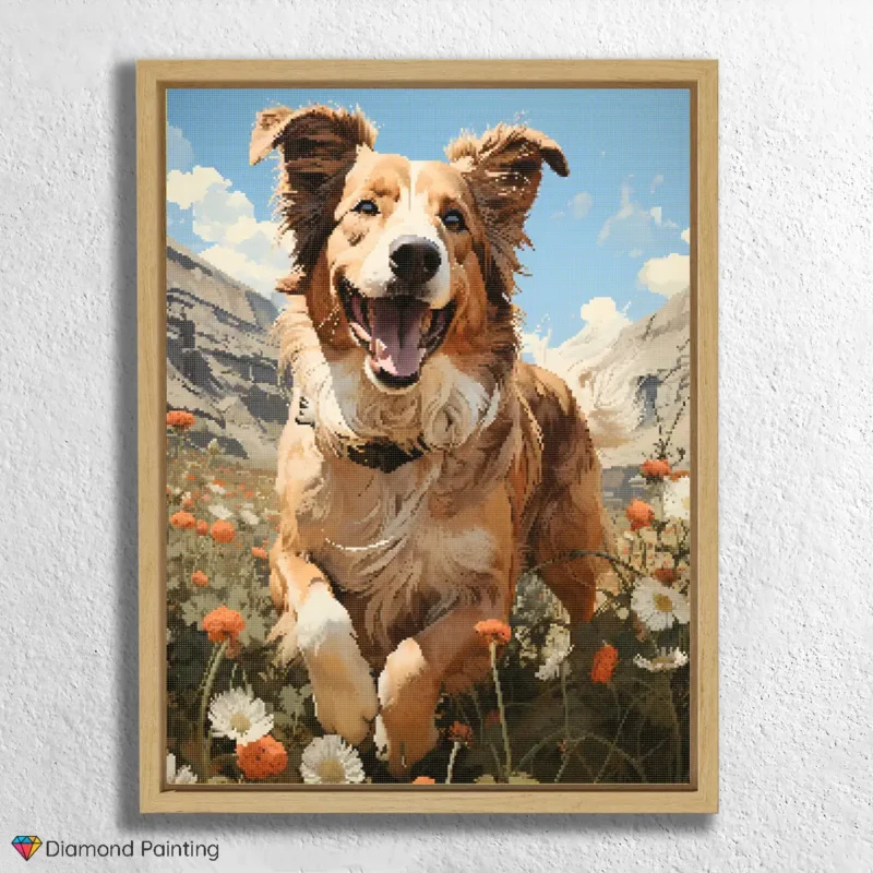 Blije Hond in de Lente