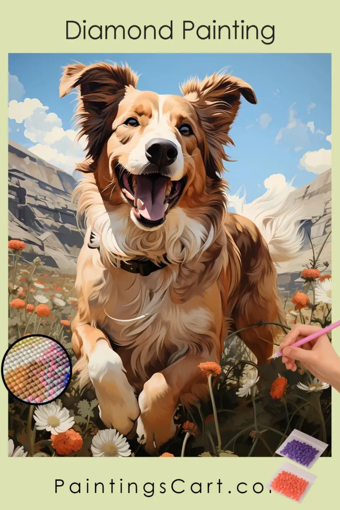 Happy Dog in Spring 1 Blije Hond in de Lente