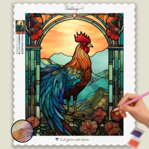 The Cock Stained Glass