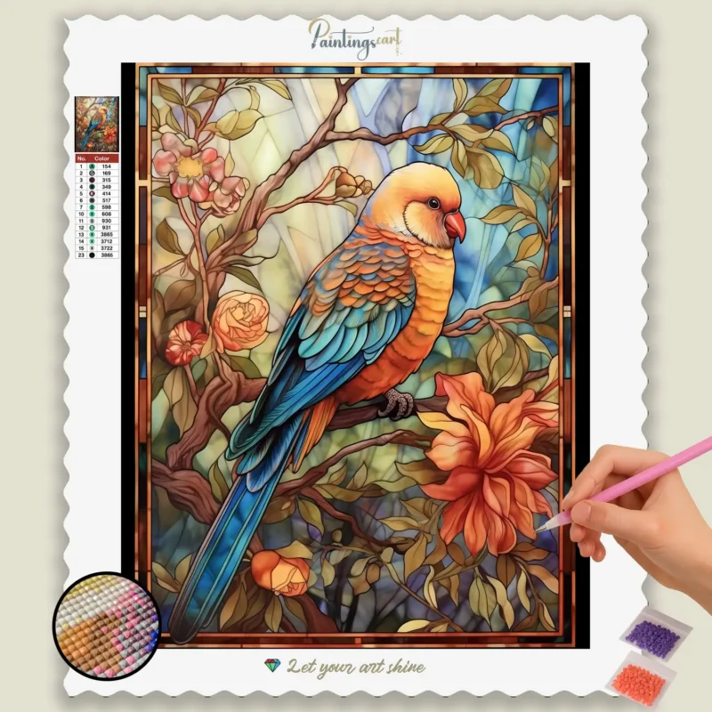 Stained_Glass_Birds_93994_base-diamond-painting-paintingscart Pappagallo Carino