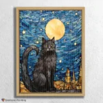 Svart Katt och Måne