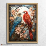 Bird Couple Stained Glass