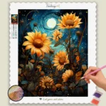 Amazing Sunflowers at Dusk