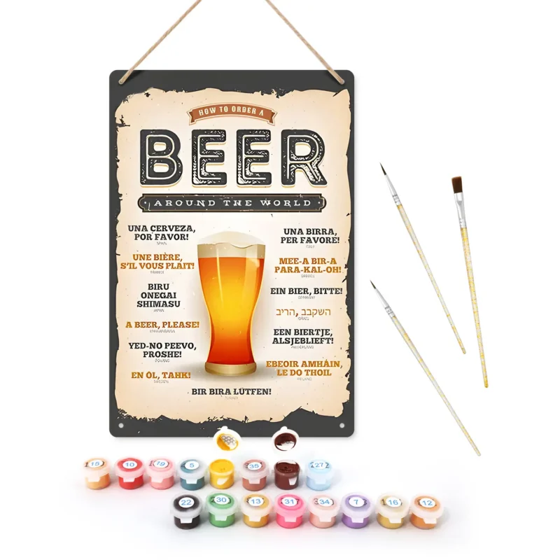 Bier aus aller Welt Metallposter