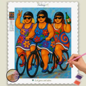 Vibrant_Cycling_Trio_in_Dresses