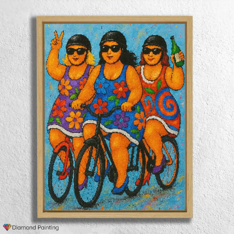 Vibrant_Cycling_Trio_in_Dresses