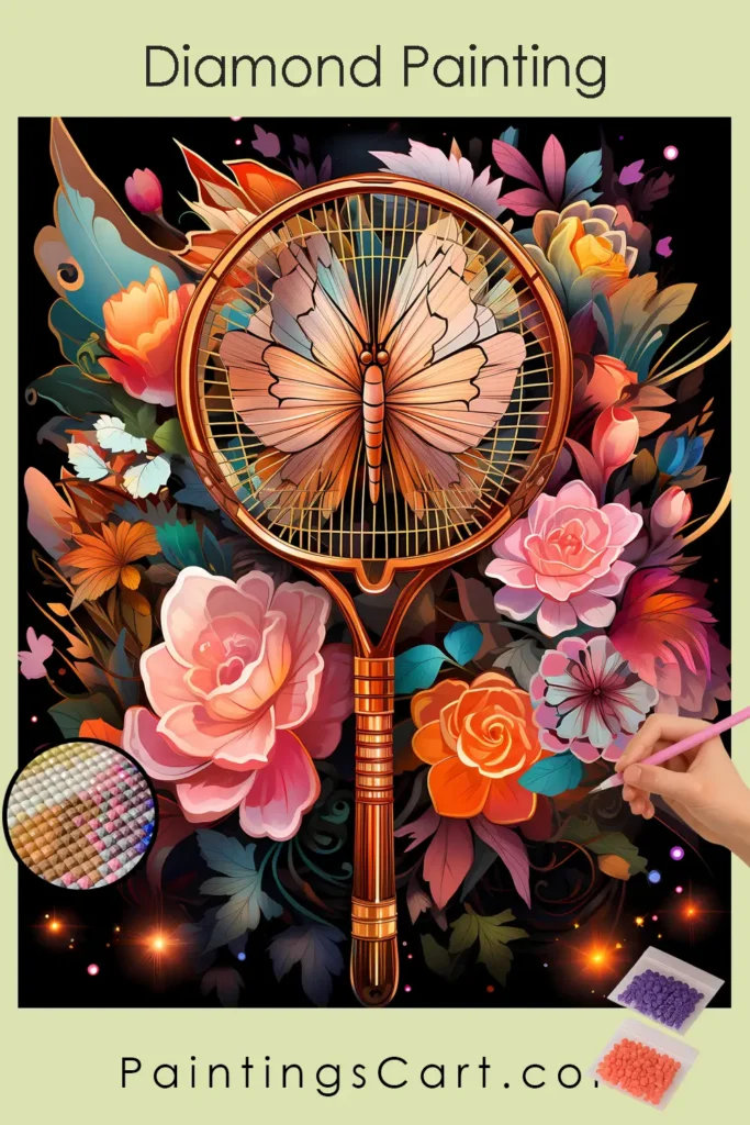 Kawaii Badminton with Butterflies and Flowers 1 Badminton Butterfly flowers Kawaii