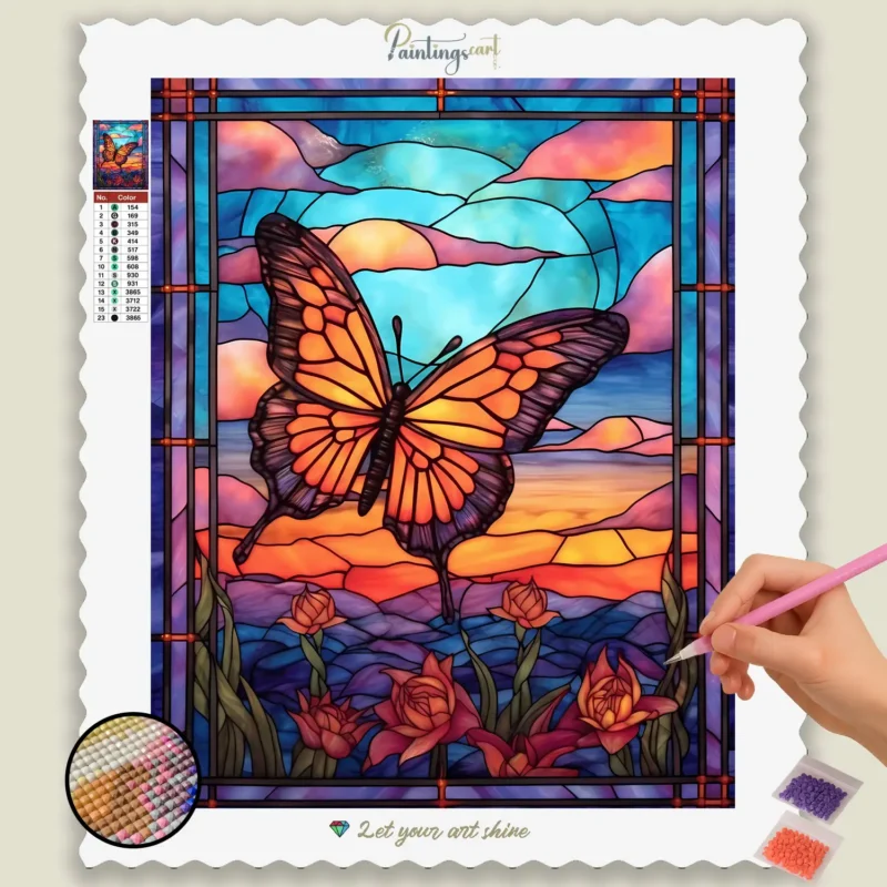stained_Glass_Butterflies_44009_base-diamond-painting-paintingscart Magical Butterfly