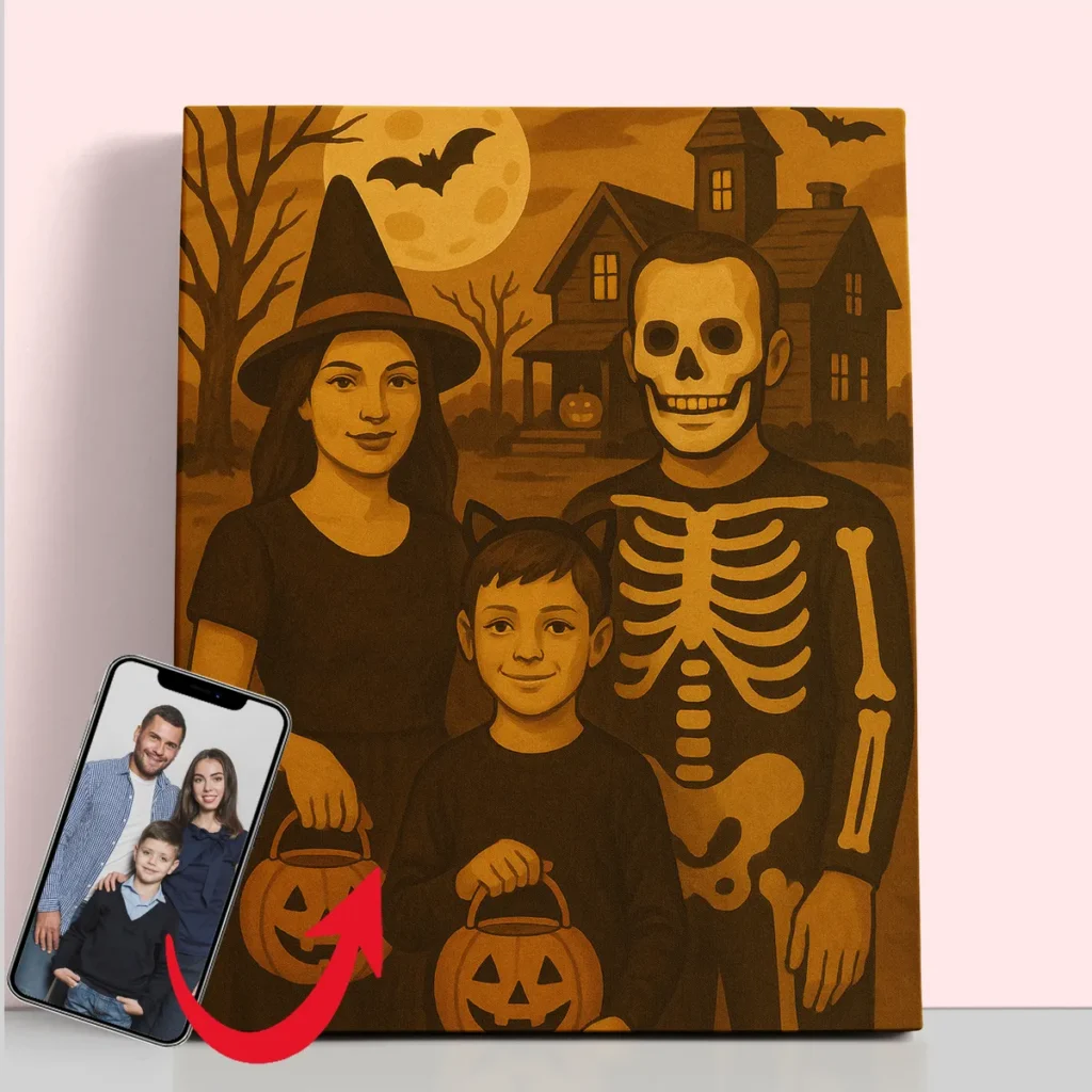 From Family Photo to Phantom Portrait: Create Your Own Spooky Masterpiece 5 14978 Paint by numbers Diamond Painting webp