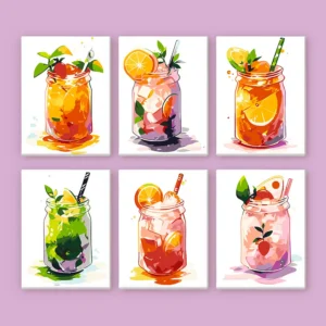 Färgglada sommar drycker