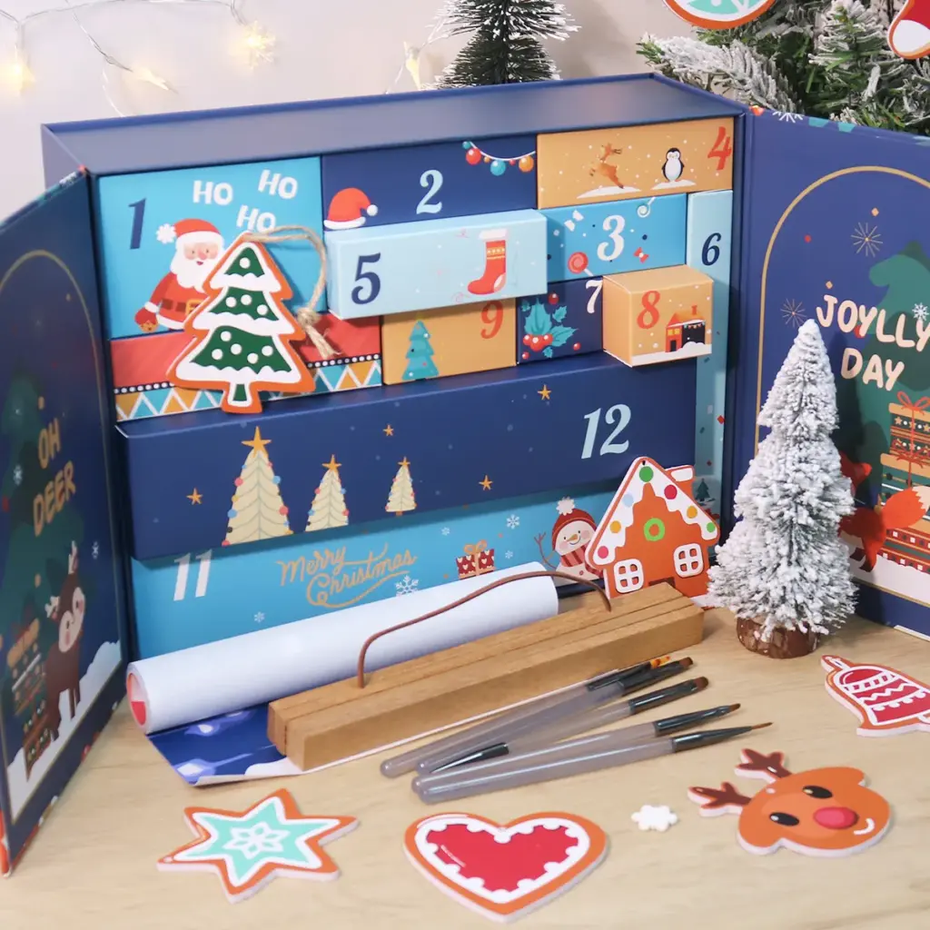Paint by Numbers Christmas Advent Calendar 2025 - Blue 1 21836 Paint by numbers Diamond Painting webp DIY paintings - Paint by numbers - Diamond Painting