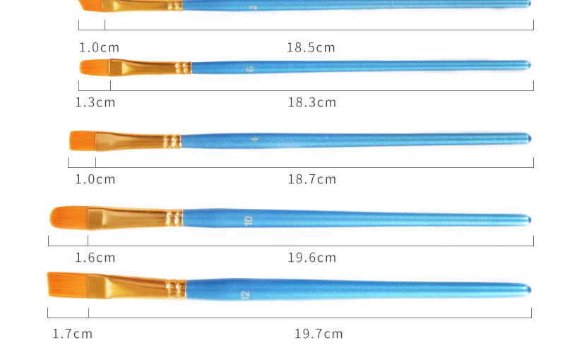 Paint by Numbers Brushes - 10PCs 2 5 3 1 DIY paintings - Paint by numbers - Diamond Painting