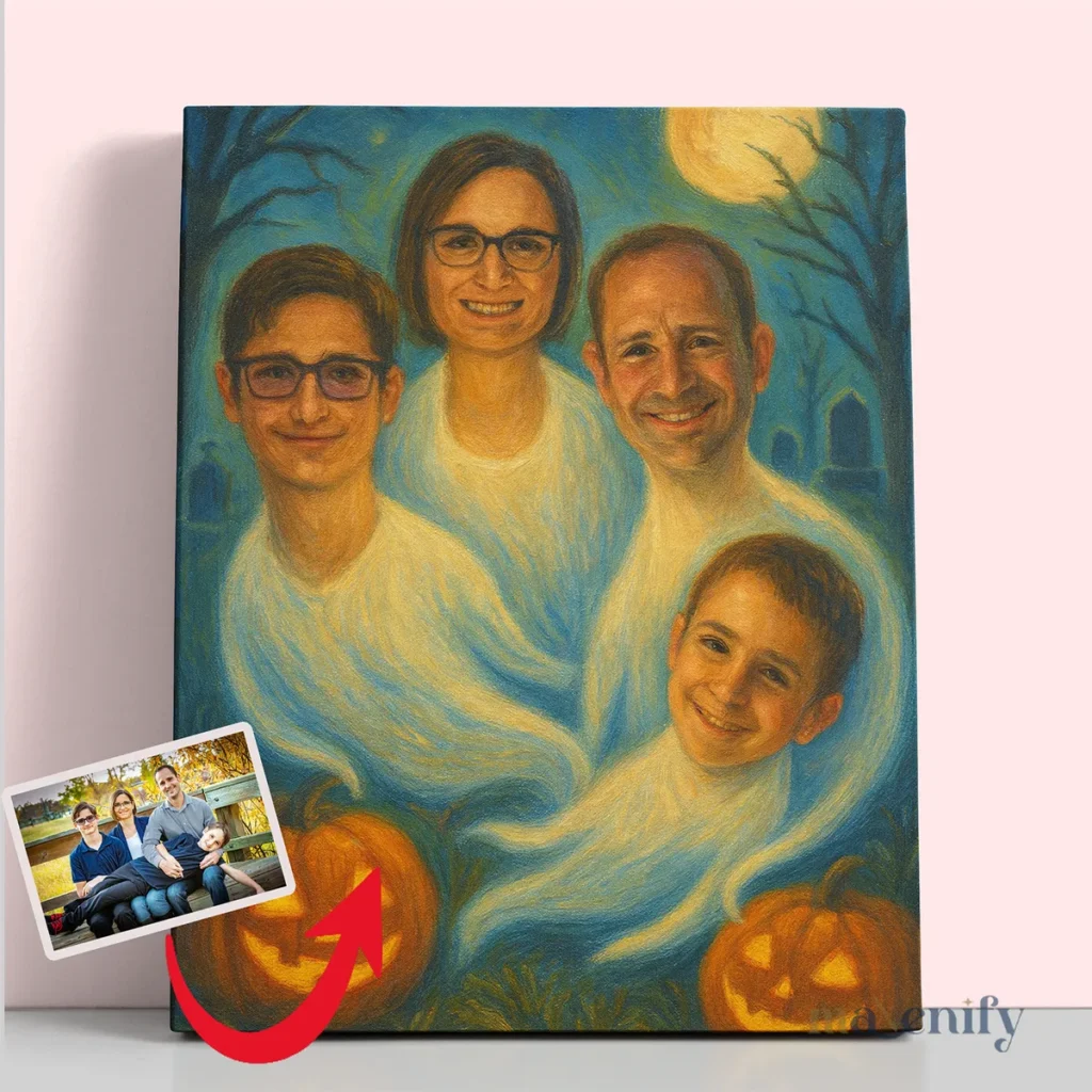 From Family Photo to Phantom Portrait: Create Your Own Spooky Masterpiece 4 94156 Paint by numbers Diamond Painting webp
