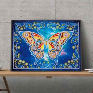 Butterfly Mosaic - Glowing Diamond Art