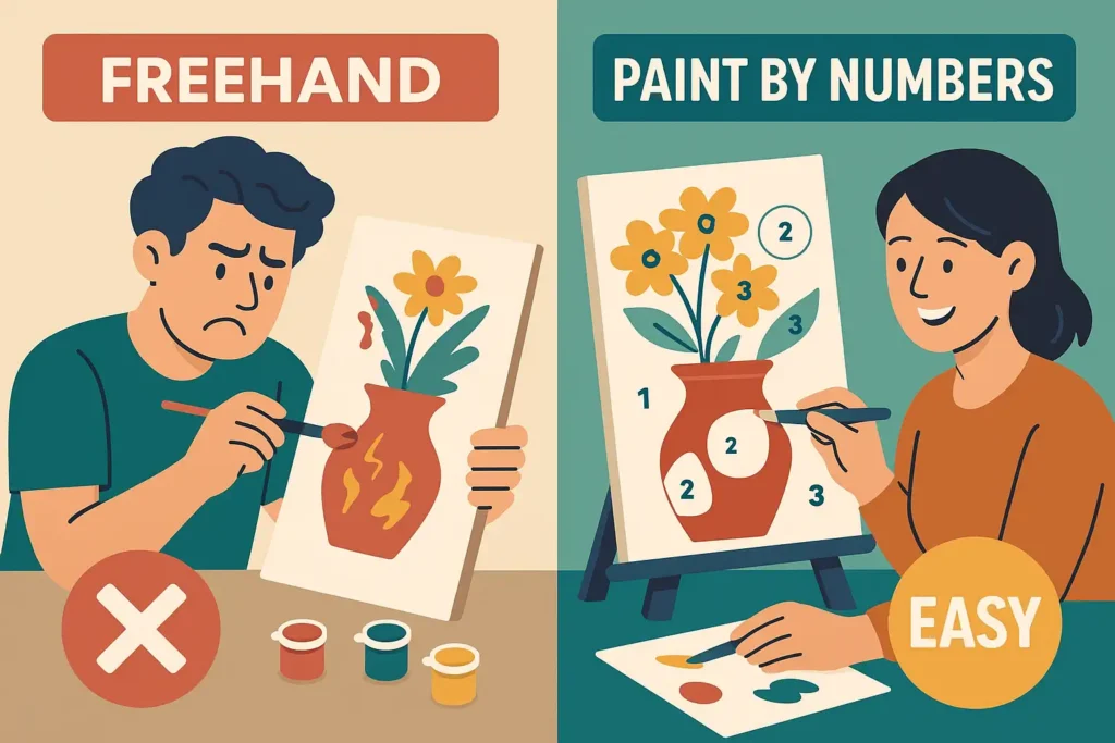 Ultimate Guide to Paint by Numbers for Beginners 4 Freehand vs Paint By Numbers