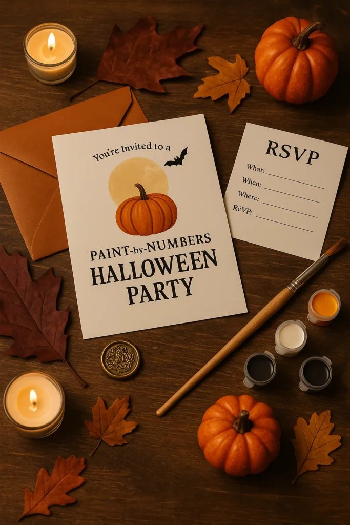 Host a Hauntingly Fun Paint-by-Numbers Halloween Party 5 Step 2: Send Out Bewitching Invitations