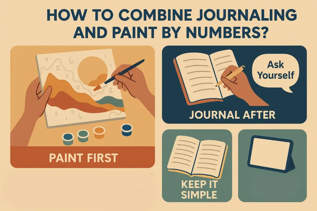 How do you combine journaling and paint by numbers?