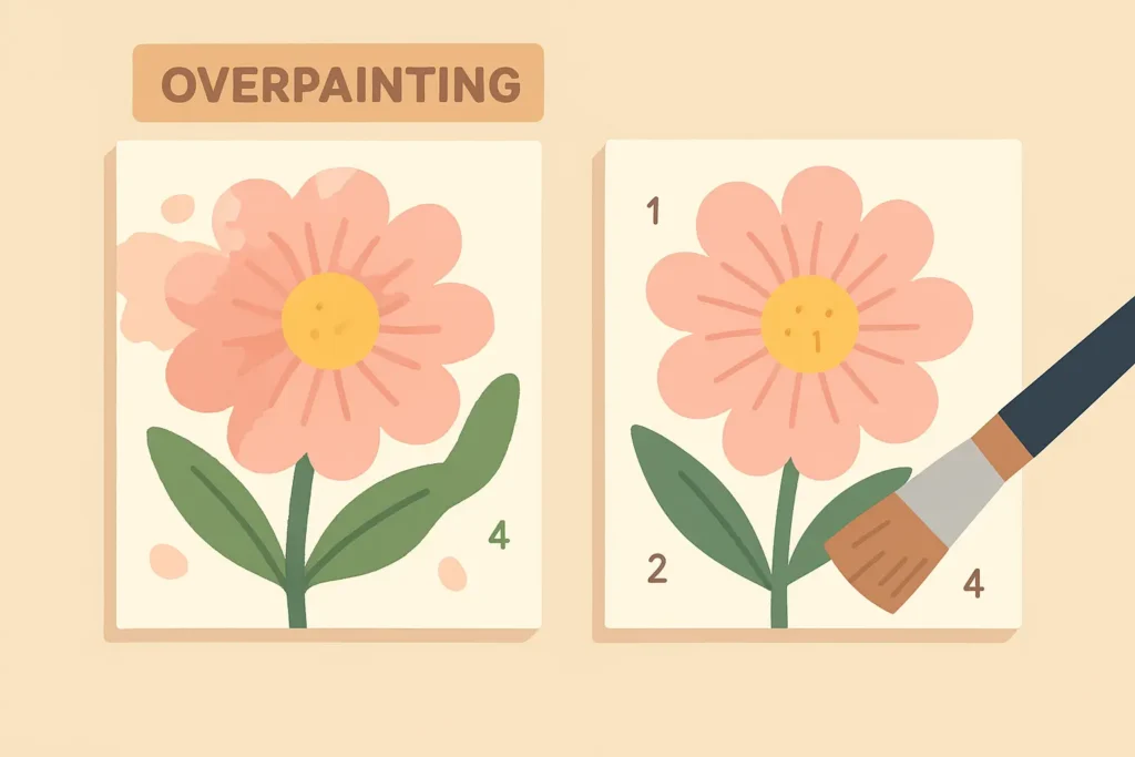 Ultimate Guide to Paint by Numbers for Beginners 10 Overpainting