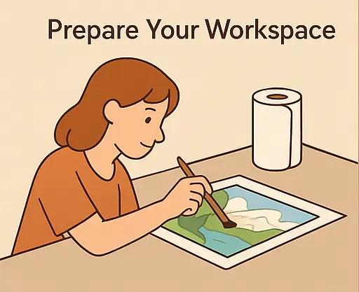 Ultimate Guide to Paint by Numbers for Beginners 7 Prepare your workspace
