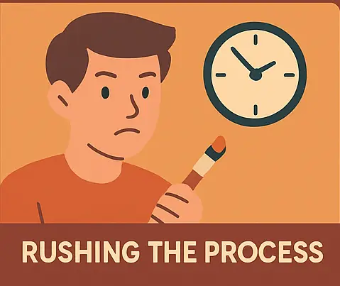 Rushing the process DIY paintings - Paint by numbers - Diamond Painting