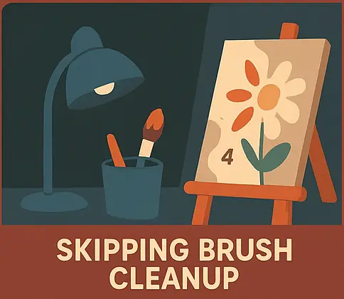 Skipping brush cleanup 1 DIY paintings - Paint by numbers - Diamond Painting