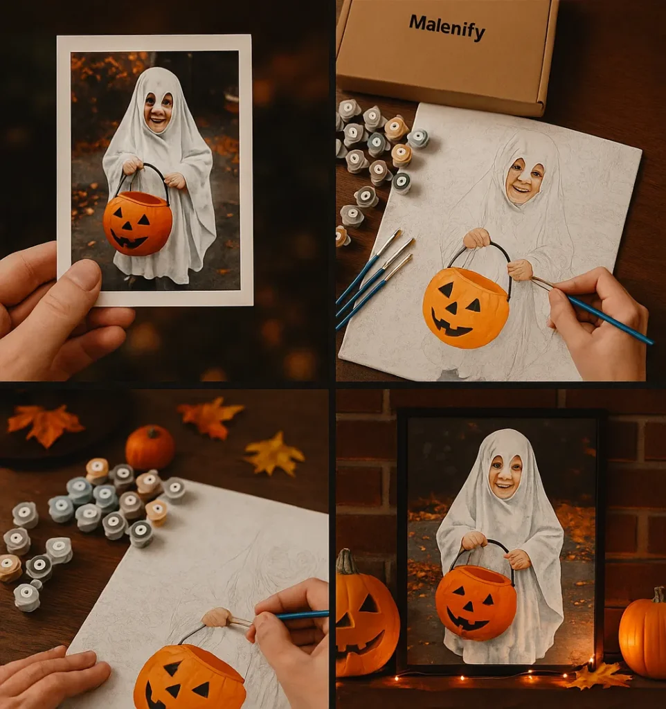 From Photo to Phantom: My Journey Creating a Custom Halloween Paint-by-Numbers Masterpiece 3 Custom Paint by numbers