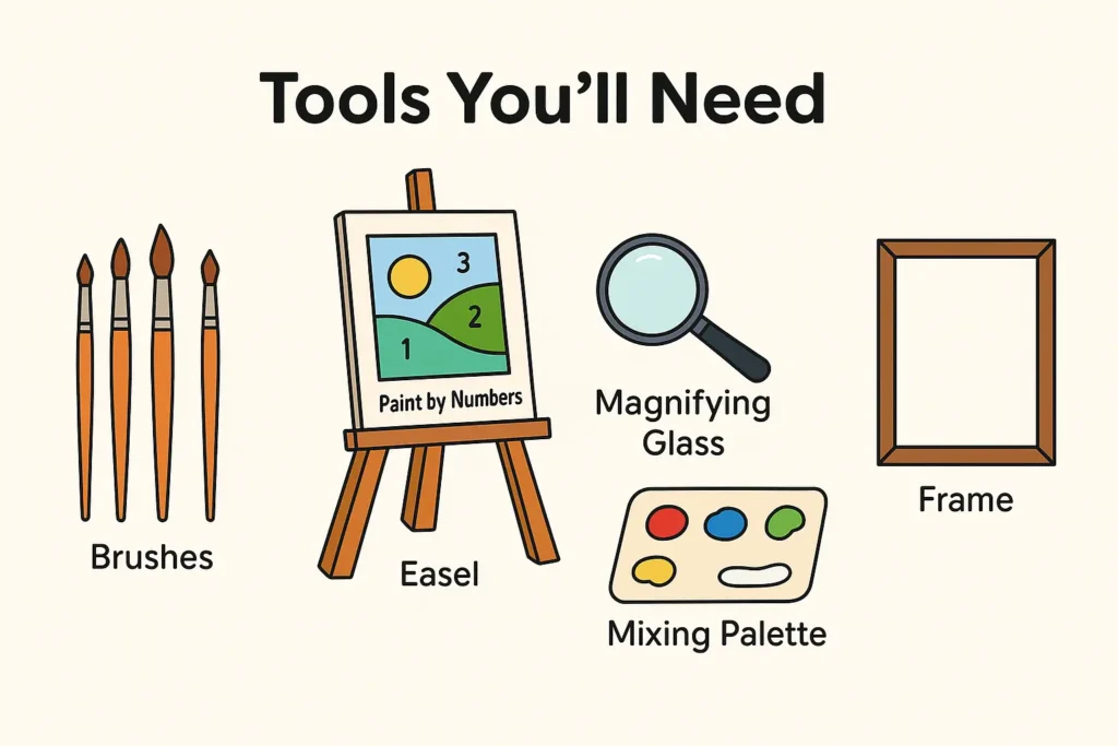 Ultimate Guide to Paint by Numbers for Beginners 12 Tools required for paint by numbers