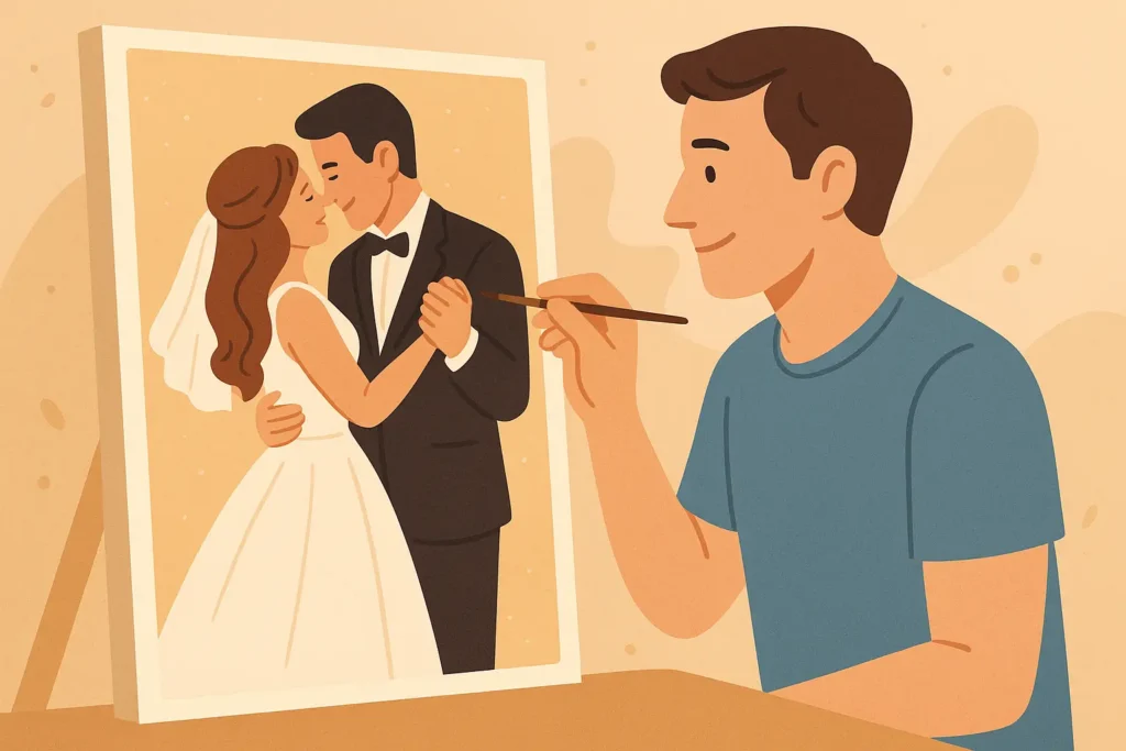 Inspiring Custom Paint by Numbers Stories: Real Customer Masterpieces 4 James’ Wedding Gift